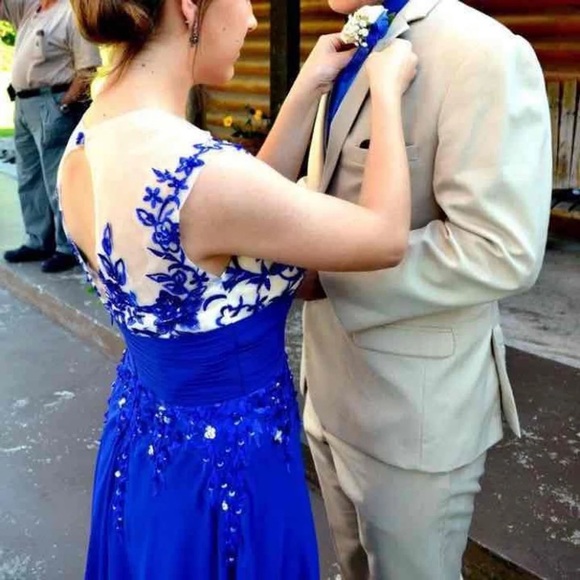 Blue Prom Dress - Picture 3 of 4